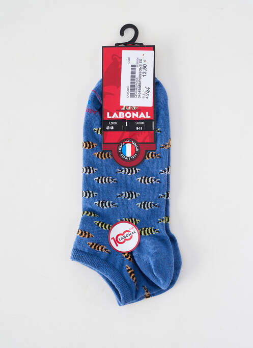 Chaussettes maille fine bleu LABONAL homme