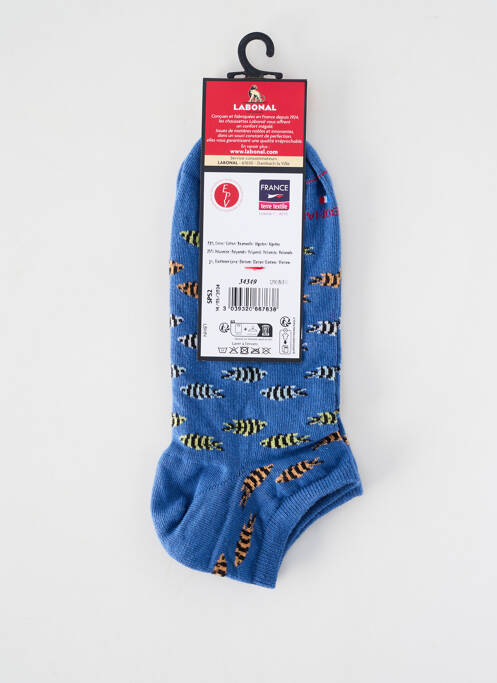 Chaussettes maille fine bleu LABONAL homme