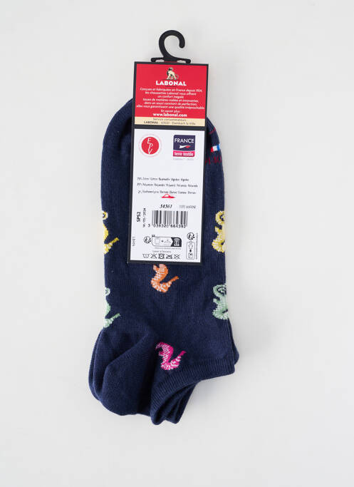 Chaussettes maille fine bleu LABONAL homme