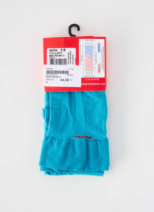 Collants stretch bleu BERTHE AUX GRANDS PIEDS femme