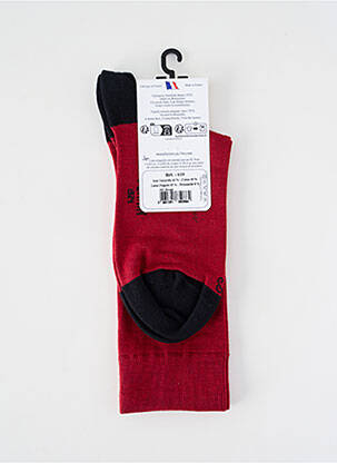 Chaussettes maille fine rouge PERRIN homme