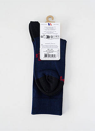 Chaussettes maille fine bleu PERRIN homme