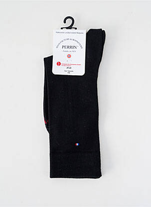 Chaussettes maille fine noir PERRIN homme