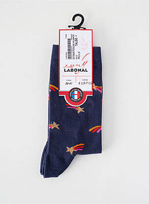 Chaussettes imprimé fantaisie bleu LABONAL femme