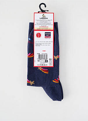 Chaussettes imprimé fantaisie bleu LABONAL femme