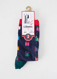 Chaussettes imprimé fantaisie bleu LABONAL homme