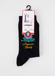 Chaussettes imprimé fantaisie noir LABONAL homme