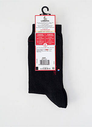 Chaussettes imprimé fantaisie noir LABONAL homme