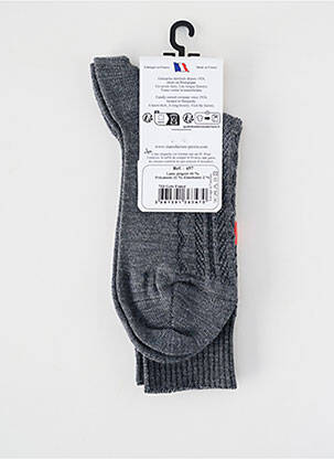 Chaussettes stretch gris PERRIN homme
