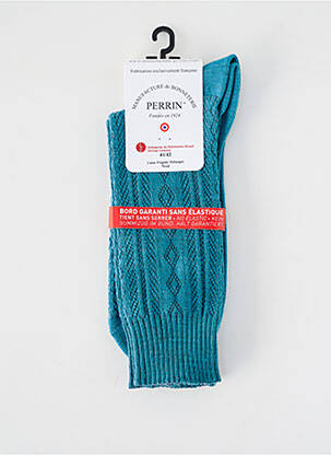 Chaussettes stretch bleu PERRIN homme