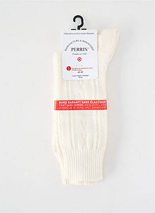 Chaussettes stretch beige PERRIN homme