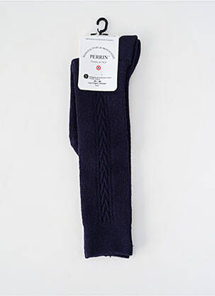 Chaussettes coutures renforcées bleu PERRIN fille