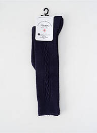 Chaussettes coutures renforcées bleu PERRIN fille