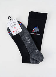 Chaussettes tissage chiné noir PERRIN garçon