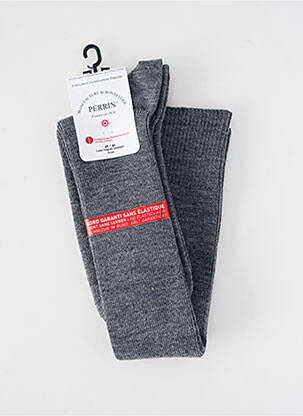 Chaussettes stretch gris PERRIN homme
