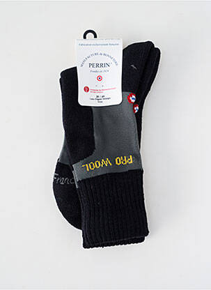 Chaussettes stretch noir PERRIN homme