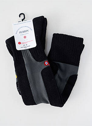 Chaussettes imprimé fantaisie noir PERRIN homme