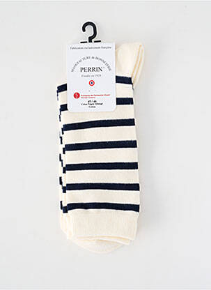 Chaussettes stretch beige PERRIN femme