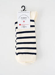 Chaussettes stretch beige PERRIN femme