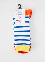 Chaussettes stretch blanc PERRIN femme