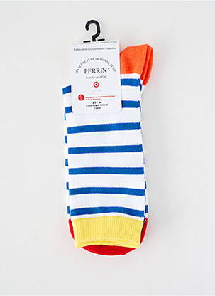 Chaussettes stretch blanc PERRIN femme