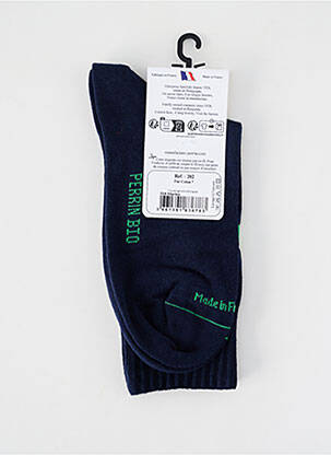 Chaussettes stretch bleu PERRIN homme