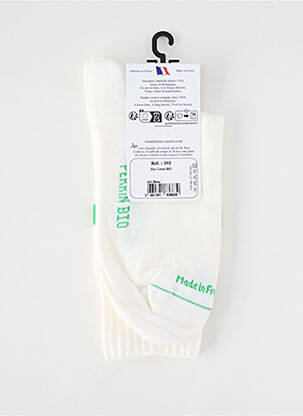 Chaussettes stretch blanc PERRIN homme