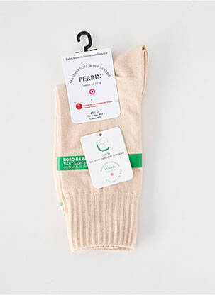 Chaussettes stretch beige PERRIN homme