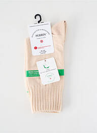 Chaussettes stretch beige PERRIN homme