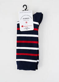 Chaussettes stretch bleu PERRIN homme