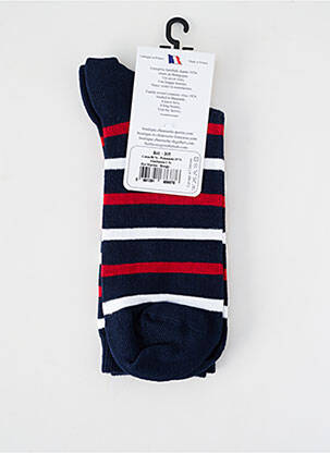 Chaussettes stretch bleu PERRIN homme