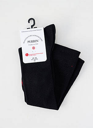 Chaussettes stretch noir PERRIN homme