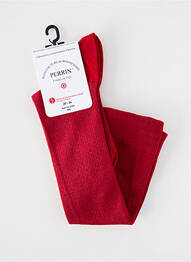 Chaussettes stretch rouge PERRIN femme