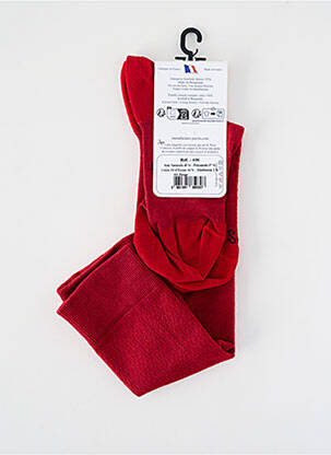 Chaussettes stretch rouge PERRIN femme
