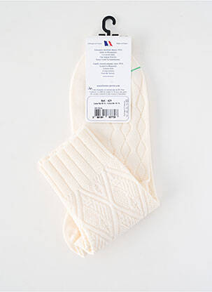 Chaussettes stretch beige PERRIN femme