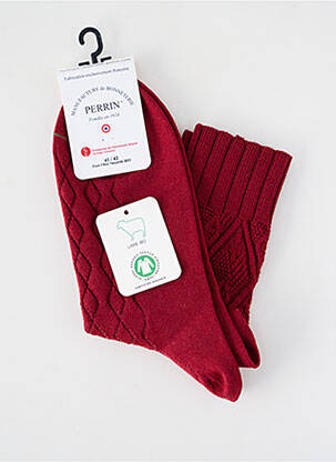 Chaussettes stretch rouge PERRIN femme