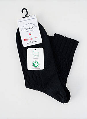 Chaussettes stretch noir PERRIN femme