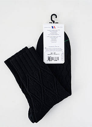 Chaussettes stretch noir PERRIN femme