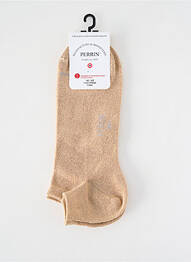 Chaussettes stretch beige PERRIN femme