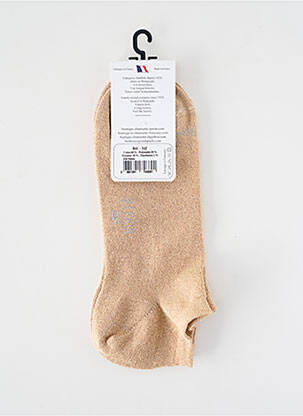 Chaussettes stretch beige PERRIN femme