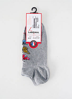 Chaussettes stretch gris LABONAL femme