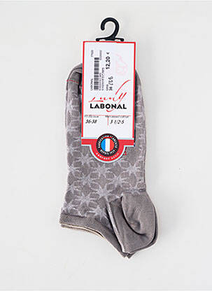 Chaussettes stretch gris LABONAL femme
