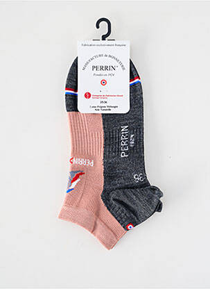 Chaussettes stretch rose PERRIN femme