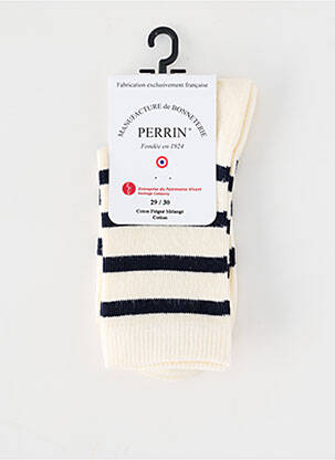 Chaussettes maille fine beige PERRIN garçon