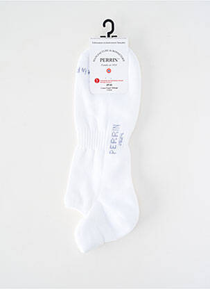 Chaussettes stretch blanc PERRIN homme