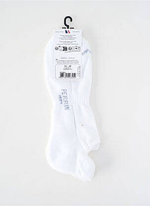 Chaussettes stretch blanc PERRIN homme