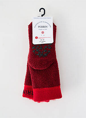Chaussettes bi-matiére rouge PERRIN enfant
