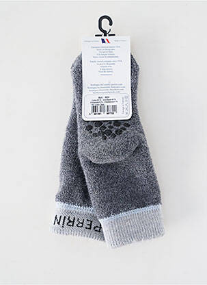 Chaussettes bi-matiére gris PERRIN enfant