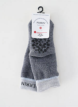 Chaussettes bi-matiére gris PERRIN enfant