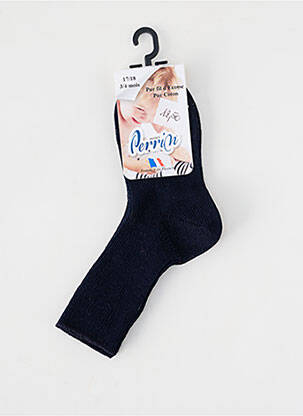 Chaussettes stretch bleu PERRIN enfant